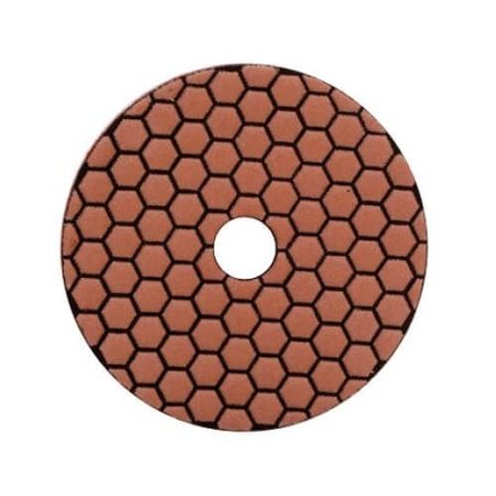 LACKMOND Dry Polishing Pad, Resin Bonded Hook And Loop Backed, 5 Pad Diameter, 100 Grit DPD1005